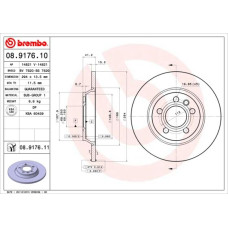 Гальмівний диск Brembo 08.9176.11