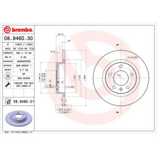 Гальмівний диск Brembo 08.9460.31
