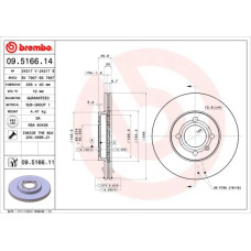 Гальмівний диск Brembo 09.5166.14