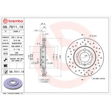 Гальмівний диск Brembo 09.7011.1X