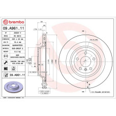 Гальмівний диск Brembo 09.A961.11