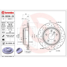 Гальмівний диск Brembo 09.B338.2X