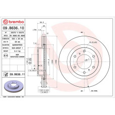 Гальмівний диск Brembo 09.B636.11