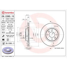 Гальмівний диск Brembo 09.C285.11