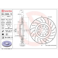 Гальмівний диск Brembo 09.C306.1X