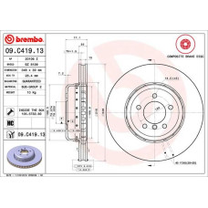 Гальмівний диск Brembo 09.C419.13