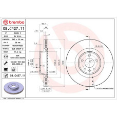 Гальмівний диск Brembo 09.C427.11
