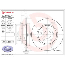 Гальмівний диск Brembo 09.C929.11