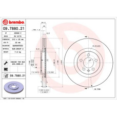 Гальмівний диск Brembo 09.7880.21