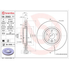 Гальмівний диск Brembo 09.D063.11