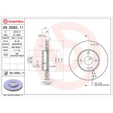 Гальмівний диск Brembo 09.D065.11