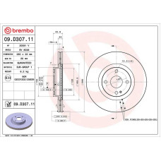 Гальмівний диск Brembo 09.D307.11