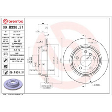 Гальмівний диск Brembo 09.B338.21