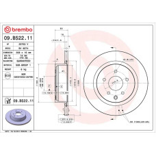 Гальмівний диск Brembo 09.B522.11