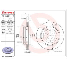 Гальмівний диск Brembo 09.B591.10