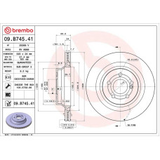 Гальмівний диск Brembo 09.B745.41