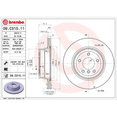 Гальмівний диск Brembo 09.C315.11