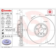 Гальмівний диск Brembo 09.C416.13