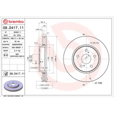 Гальмівний диск Brembo 09.D417.11
