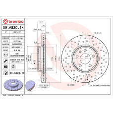 Гальмівний диск Brembo 09.A820.1X