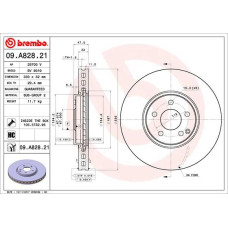 Гальмівний диск Brembo 09.A828.21