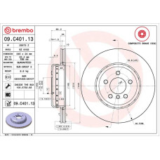 Гальмівний диск Brembo 09.C401.13