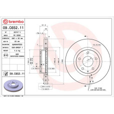 Гальмівний диск Brembo 09.C652.11