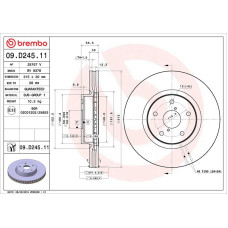 Гальмівний диск Brembo 09.D245.11