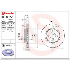 Гальмівний диск Brembo 09.D247.11