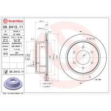Гальмівний диск Brembo 09.D413.11