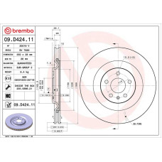 Гальмівний диск Brembo 09.D424.11