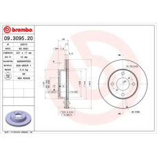 Гальмівний диск Brembo 09.3095.20