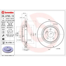 Гальмівний диск Brembo 09.A760.11