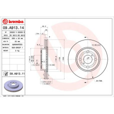 Гальмівний диск Brembo 09.A913.11
