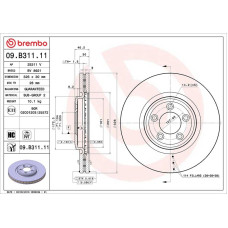 Гальмівний диск Brembo 09.B311.11