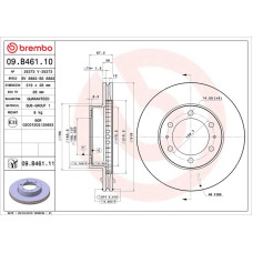 Гальмівний диск Brembo 09.B461.11