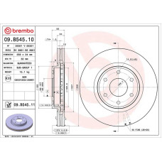 Гальмівний диск Brembo 09.B545.11