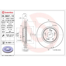 Гальмівний диск Brembo 09.B621.10