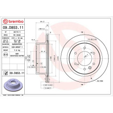 Гальмівний диск Brembo 09.D853.11