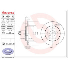 Гальмівний диск Brembo 08.A534.21