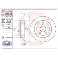 Гальмівний диск Brembo 08.N233.11