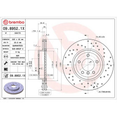 Гальмівний диск Brembo 09.8952.1X
