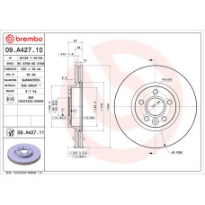 Гальмівний диск Brembo 09.A427.11