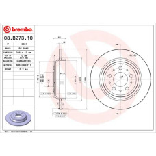 Гальмівний диск Brembo 08.B273.10