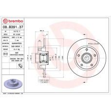 Гальмівний диск Brembo 08.B391.37