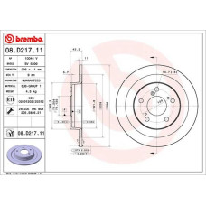 Гальмівний диск Brembo 08.D217.11