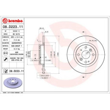 Гальмівний диск Brembo 08.D223.11