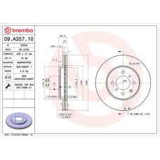 Гальмівний диск Brembo 09.A357.10