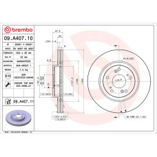 Гальмівний диск Brembo 09.A407.10