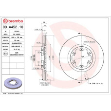 Гальмівний диск Brembo 09.A452.10